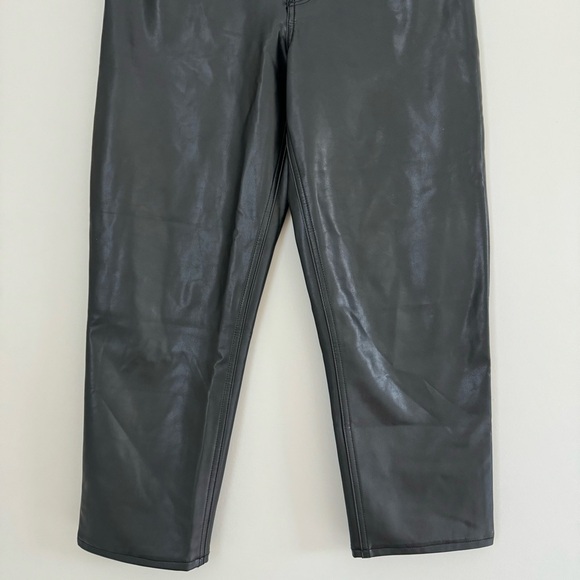 Abercrombie & Fitch Faux Leather Ankle Straight Ultra High Rise Pants 27 / 4 S - Picture 6 of 14